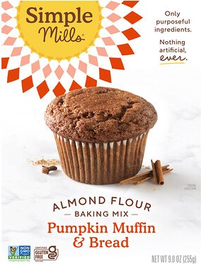 Simple Mills, Natürlich Glutenfrei, Mandelmehl-Mischung, Kürbismuffin & Brot, 255 g