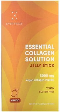 Everydaze, Essential Collagen Solution Jelly Stick, Mango, 3.000 mg, 10 Sticks, je 20 g (0,7 oz.)