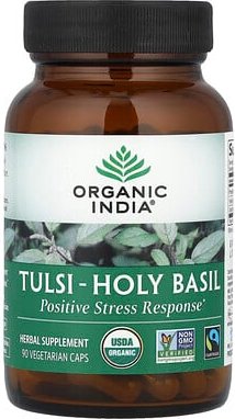 Organic India, Tulsi-Holy Basil, Tulsi (Heiliges Basilikum), 90 Vegetarische Kapseln