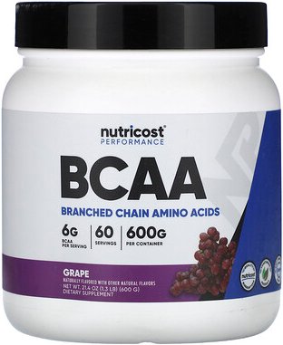 Nutricost, Performance, BCAA, Traube, 600 g (1,3 lb.)