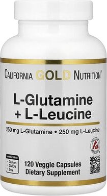 California Gold Nutrition, L-Glutamin + L-Leucin, 120 pflanzliche Kapseln