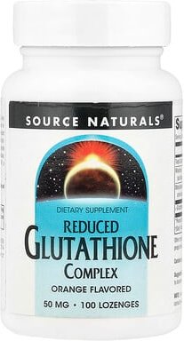 Source Naturals, Reduced Glutathione Complex, Orangengeschmack, 50 mg, 100 Lutschtabletten
