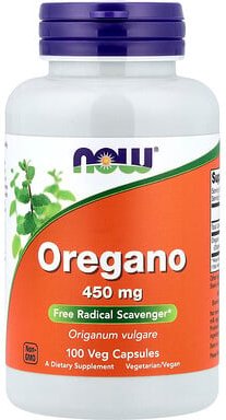 NOW Foods, Oregano, 450 mg, 100 pflanzliche Kapseln