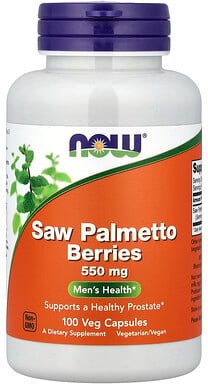 NOW Foods, Sägepalmenbeeren, 550 mg, 100 pflanzliche Kapseln