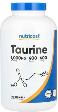 Nutricost, Taurin, 1.000 mg, 400 Kapseln