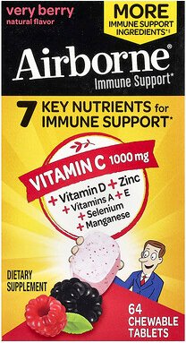 Thumbnail - AirBorne, Immune Support, Very Berry, Unterstützung des Immunsystems, „Very Berry“, 64 Kautabletten