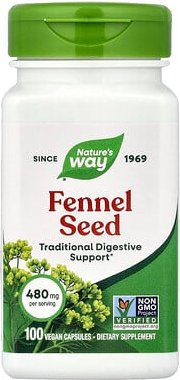 Nature's Way, Fenchelsamen, 480 mg, 100 vegane Kapseln