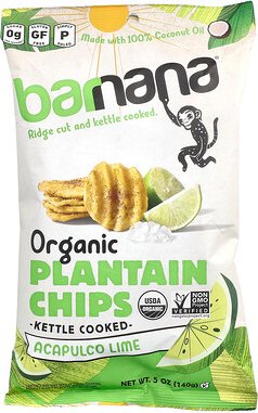 Barnana, Bio Wegerich-Chips, Acapulco-Limette, 140 g (5 oz.)