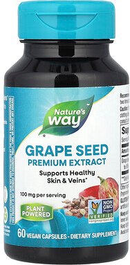 Thumbnail - Nature's Way, Premium-Extrakt, Traubenkerne, 60 vegane Kapseln