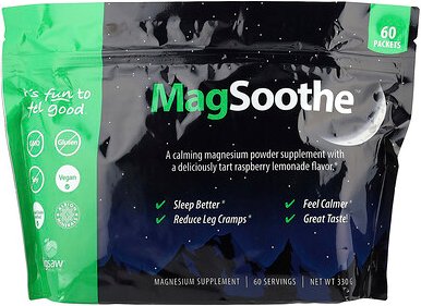 Jigsaw Health, MagSoothe™, Magnesiumpulver zur Beruhigung, saure Himbeerlimonade, 60 Päckchen, je 5,5 g