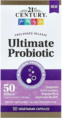 21st Century, Ultimate Probiotic, ultimatives Probiotikum, 50 Milliarden, 30 pflanzliche Kapseln