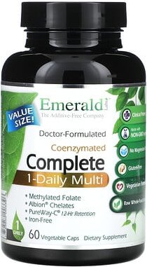 Emerald Laboratories, CoEnzymated Complete 1-Daily Multi, 60 pflanzliche Kapseln