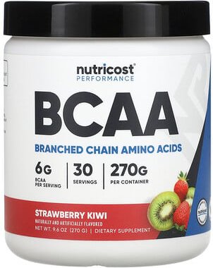 Thumbnail - Nutricost, Performance, BCAA, Erdbeer-Kiwi, 270 g (9,6 oz.)