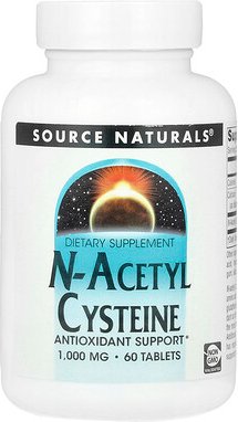 Source Naturals, N-Acetyl Cysteine, N-Acetylcystein, 1.000 mg, 60 Tabletten