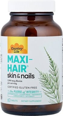 Country Life, Maxi-Hair, Skin & Nails, 60 Tabletten