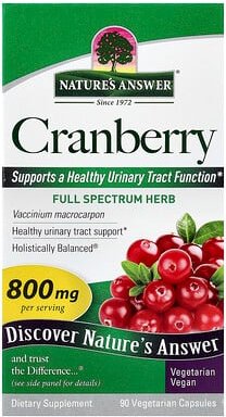 Nature's Answer, Cranberry, 90 pflanzliche Kapseln (400 mg pro Kapsel)