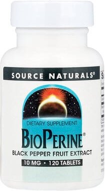 Source Naturals, BioPerine, 10 mg, 120 Tabletten