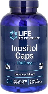 Life Extension, Inositol Caps, Inosit-Kapseln, 1.000 mg, 360 vegetarische Kapseln