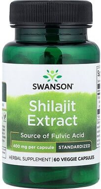Thumbnail - Swanson, Shilajit-Extrakt, standardisiert, 400 mg, 60 pflanzliche Kapseln