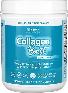 Jigsaw Health, Collagen Boost, Unflavored, Kollagen-Boost, geschmacksneutral, 595 g (21 oz.)
