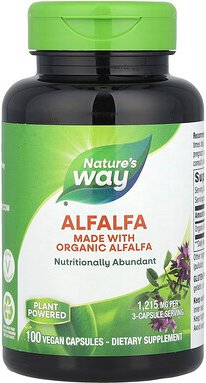 Nature's Way, Alfalfa, Alfalfa, 100 vegane Kapseln (405 mg pro Kapsel)