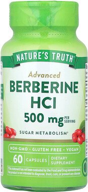 Nature's Truth, Berberine HCI, Berberin HCI, 60 Kapseln (250 mg pro Kapsel)