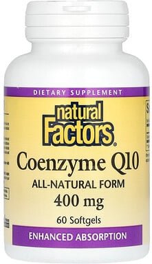 Natural Factors, Coenzyme Q10, Coenzym Q10, 400 mg, 60 Weichkapseln