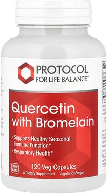 Protocol for Life Balance, Quercetin with Bromelain, 120 pflanzliche Kapseln