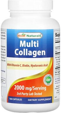 Best Naturals, Multi Collagen, Multi-Kollagen, 180 Kapseln