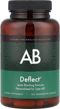 D'adamo, Deforce® AB, Lectin Blocking Formula, Formel zur Blockierung von Lektin, 120 pflanzliche Kapseln