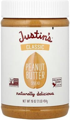 Thumbnail - Justin's Nut Butter, Classic Peanut Butter Spread, klassischer Erdnussbutteraufstrich, 454 g (16 oz.)