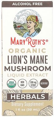 Thumbnail - MaryRuth's, Organic Lion's Mane Mushroom Liquid Extract, flüssiges Bio-Löwenmähnen-Pilzextrakt, alkoholfrei, 30 ml (1 fl...