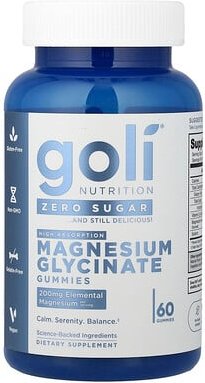 Goli Nutrition, Magnesiumglycinat-Fruchtgummis, 60 Fruchtgummis