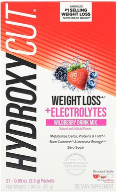 Thumbnail - Hydroxycut, Weight Loss + Electrolytes Drink Mix, Trinkmischung für die Gewichtsreduktion + Elektrolyte, Wildbeere, 21 P...