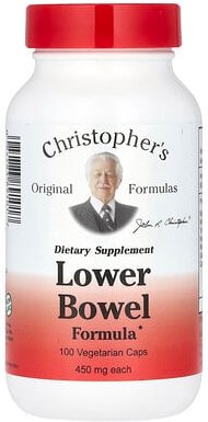 Thumbnail - Christopher's Original Formulas, Lower Bowel Formula, Formel für den unteren Darmtrakt, 100 vegetarische Kapseln