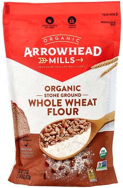 Arrowhead Mills, Bio-Vollkornmehl, gemahlen, 623 g (22 oz.)
