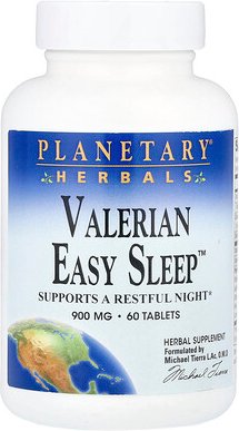 Planetary Herbals, Valerian Easy Sleep™, Baldrian, 60 Tabletten