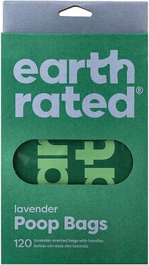 Earth Rated, Dog Poop Bags With Henkel, Hundekotbeutel mit Griffen, Lavendel, 120 Beutel mit Henkel