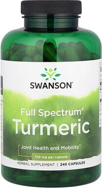 Swanson, Full Spectrum® Turmeric, Kurkuma, 240 Kapseln (720 mg pro Kapsel)