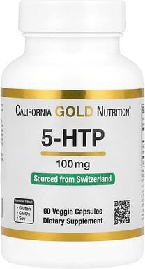 Thumbnail - California Gold Nutrition, 5-HTP, Mood Support, fördert die Stimmung, Afrikanische-Schwarzbohne-Extrakt aus der Schweiz,...
