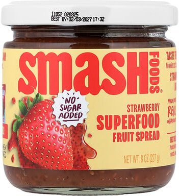 Thumbnail - Smash Foods, Superfood Fruit Spread, Superfood-Fruchtaufstrich, Erdbeere, 227 g (8 oz.)