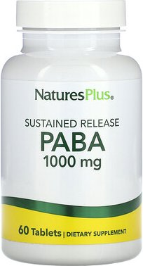 Thumbnail - NaturesPlus, PABA mit verzögerter Freisetzung, 1.000 mg, 60 Tabletten