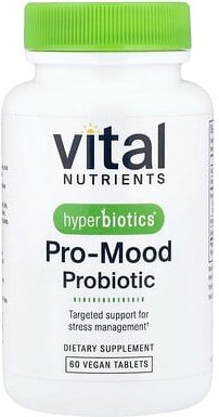 Vital Nutrients, Hyperbiotics®, Pro-Mood Probiotikum, 60 vegane Tabletten