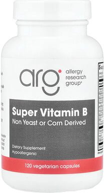 Allergy Research Group, Super Vitamin B, Super-Vitamin B, 120 pflanzliche Kapseln