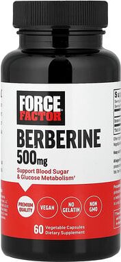 Force Factor, Berberin, 500 mg, 60 pflanzliche Kapseln