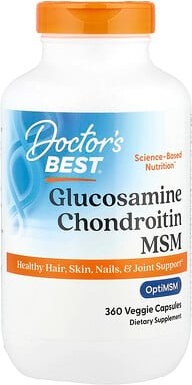 Thumbnail - Doctor's Best, Glucosamine Chondroitin MSM, Glucosamin, Chondroitin und MSM, 360 pflanzliche Kapseln