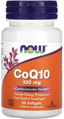 NOW Foods, CoQ10, 100 mg, 50 Weichkapseln