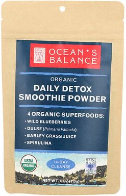 Ocean's Balance, Organic Daily Detox Smoothie Powder, Bio-Detox-Smoothie-Pulver für jeden Tag, 113 g (4 oz.)