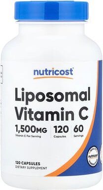Nutricost, Liposomal Vitamin C, liposomales Vitamin C, 120 Kapseln (750 mg pro Kapsel)
