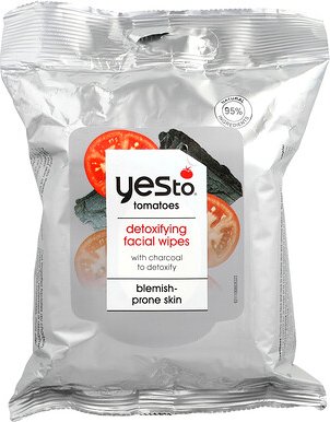 Yes To, Detoxifying Facial Wipes, Entgiftungstücher für das Gesicht, zu Unreinheiten neigender Haut, Tomaten mit Aktivko...